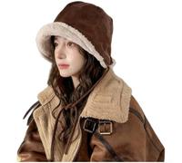 KHIronHive Cappello invernale in camoscio foderato in pile caldo | Peluche per interni Sherpa, eccellente isolamento, blocca il vento gelido, tocco accogliente e delicato sulla pelle