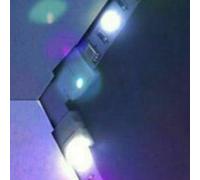 KHIronHive Confezione da 10 connettori angolari a forma di L per strisce luminose LED RGB 5050, adattatori ad angolo di 90 gradi con 20 clip, installare parti di illuminazione per soffitto, parete