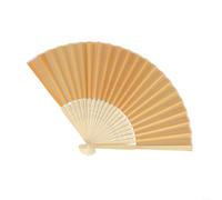 KHIronHive Elegante ventaglio fatto a mano in seta, ideale per matrimoni o feste, dimensioni compatte lo rendono facile da trasportare ovunque tu vada (oro)