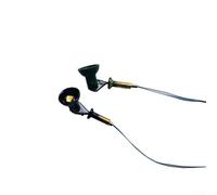 KHIronHive Faretto a LED per modellini ferroviari HO e TT/scala, bianco caldo 3V/20mA con albero in ottone, altezza 25 mm, include resistore per 12-19 V AC/DC (nero)