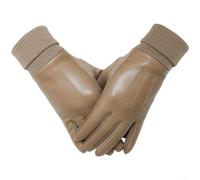 KHIronHive Guanti in pelle PU foderati in pile per le donne per il freddo | Punta delle dita in filo conduttivo, controllo preciso del telefono, nessuna rimozione necessaria, essenziale per l'inverno