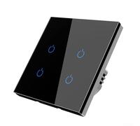 KHIronHive Interruttore Smart Touch da parete con pulsanti retroilluminati, controllo wireless RF433, non richiede WiFi, pannello in vetro temperato per illuminazione casa, ufficio, garage, 1-4 bande