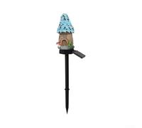 KHIronHive Luci solari a LED a forma di fungo, impermeabili, auto on off, decorazione da giardino per esterni, luce calda per Natale, patio, prato, uso tutto l'anno, luce in resina multicolore, 43 cm