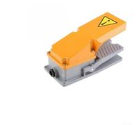 KHIronHive Pedale interruttore a pedale resistente con protezione, Alloggiamento in alluminio pressofuso, Azione momentanea SPDT 15A, IP62 impermeabile per attrezzature per macchine utensili