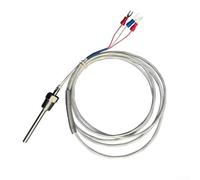 KHIronHive Per RTD PT100 BBQ Grill Sensore di Temperatura Sonda Con Cavo 2M, Termocoppia In Acciaio Inox 304 Con Filettatura PT1/2 Per Cottura Forno, -50 A 200C