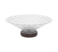KHIronHive Porta frutta e verdura bianco, vassoio versatile da cucina per snack, caramelle, insalate e pane, elegante design rotondo per casa, ufficio o decorazione per feste, 25 x 25 x 8 cm (1850)