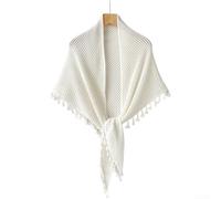 KHIronHive Scialle con nappe bohémien da donna, estivo, a triangolo, 210 cm | Frange fluenti con nappe, stile etnico boho, per una forma triangolare versatile, accento alla moda estiva