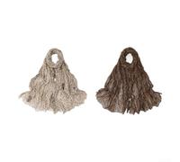 KHIronHive Sciarpa da donna in cotone e lino, 180 cm, effetto ombré | Morbido misto cotone-lino, transizione di colore ombre, motivo a cavo attorcigliato, dimensioni 180x80cm