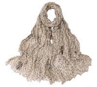 KHIronHive Sciarpa da donna in cotone e lino, 180 cm, effetto ombré | Morbido misto cotone-lino, transizione di colore ombre, motivo a cavo attorcigliato, dimensioni 180x80cm