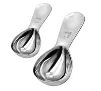 KHIronHive Set di cucchiai dosatori in acciaio inox per caffè, tè e cottura, misurini da 15 ml e 30 ml con segni incisi, utensili da cucina in metallo per una misurazione precisa degli ingredienti