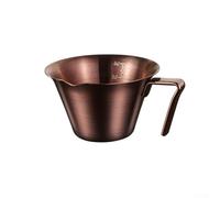 KHIronHive Tazza da caffè in acciaio inossidabile con beccuccio, doppia scala oz/ml, misurino per caffè, in acciaio inossidabile 304, brocca con manico, per barista, casa, cucina (oro rosa A)