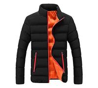 KHIRVWL 2024 Giubbotto Giacca Corto Piumino Parka Uomo Con Cappuccio Inverno Caldo Casual Tinta unita Classico Piumino Con Cerniera Giacca Trapuntata Esterna Giacca Moto Outwear Coat