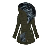 KHIRVWL Cappotto Invernale da Donna Elegante Piumino Pelliccia Giacca con Cappuccio Moda Caldo Giubbotto Foderato in Pile