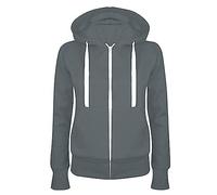KHIRVWL Felpa Donna con Cappuccio e Zip Giacca Sportiva Leggero Hoodie Cotone Manica Lunga Sweatshirt Aperto con Tasche e Cerniera Felpe Casual Classico Primavera Autunno Elegante Maglione Sport