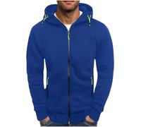 KHIRVWL Felpa Full Zip da Uomo con Cappuccio e Tasche Laterali Felpa Zip da Uomo a Manica Lunga Primavera Estate in Cotone Leggero