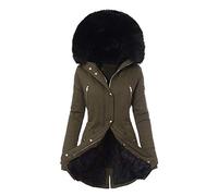 KHIRVWL Felpa Pile Donna con Zip e Cappuccio Comode Giacca Leggera da Montagna di Grandi Dimensioni con Cerniera in Lana Leggera in Micropile Giacca Lunga Oversize Giacca da Trekking