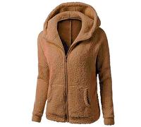 KHIRVWL Felpe con Cappuccio Donna 2024 Offerta Felpa in Pile Patchwork Manica Lunga Felpe Donna con Zip Autunno Invernale Felpa Pelosa Casual Giacca Teddy Outwear Caldo Cappotti 2 Tasche