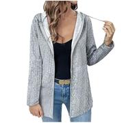 KHIRVWL Giacca Felpa Aperta con Cappuccio Zip Maniche Lunghe Larga Casual Lunga Cotone Taglie Comode Hoodie Sweatshirt Classico Oversize Pullover Sportiva Casual in Stile College Autunno Invernale