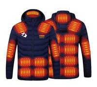 KHIRVWL Gilet Riscaldabile Uomo Donna Giacca Riscaldata Stampata Zona Invernale 21 Giacca di Cotone con Giacca Riscaldante Elettrica Intelligente a Temperatura Costante USB a Quattro Controlli