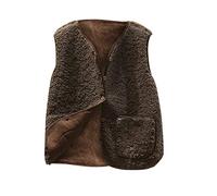 KHIRVWL Gilet Sherpa Donna Invernale Caldo Giacca Pile Teddy Giacche Peluche Antivento Gilet in Pile Felpato Smanicato Casual Giubbotto Leggero Cappotto Fleece Senza Maniche Tinta Unita Offerte Lampo