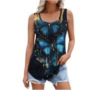 KHIRVWL Offerte Lampo del Giorno Gilet Estivo da Donna Girocollo Sciolto Casual di Grandi Dimensioni Top Gilet Girocollo da Donna Top Donna Felpe Donna Senza Cappuccio Maglia Maniche Lunghe Donna