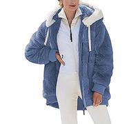 KHIRVWL Offerte Lampo del Giorno Invernale da Donna Giacca Cappotto Felpa in Pile Donna con Cappuccio Cappotto Donna Maglia Ragazza Maniche Lunghe Caldo Camicia Giacche Regalo Ragazza