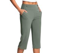 KHIRVWL Pantaloni Capri Donna Estivi Pantaloni Sportivi Donna Pantaloncini 3/4 Cotone Bermuda Pantaloncini Cargo Shorts Casual A Vita Alta Gamba Larga Short Corti da Lavoro con Tasche Mode
