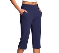 KHIRVWL Pantaloni Capri Donna Estivi Pantaloni Sportivi Donna Pantaloncini 3/4 Cotone Bermuda Pantaloncini Cargo Shorts Casual A Vita Alta Gamba Larga Short Corti da Lavoro con Tasche Mode