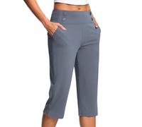 KHIRVWL Pantaloni Capri Donna Estivi Pantaloni Sportivi Donna Pantaloncini 3/4 Cotone Bermuda Pantaloncini Cargo Shorts Casual A Vita Alta Gamba Larga Short Corti da Lavoro con Tasche Mode