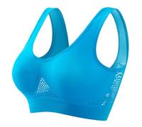 KHIRVWL Reggiseno Sportivo da Yoga da Donna Reggiseno Senza Ferretto Donna Reggiseni Senza Cuciture Reggiseno Push Up Imbottito Comodo Reggiseno Contenitivo Adatto per Sport Aperta e Fitness