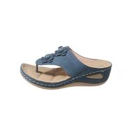 KHIRVWL Sandali da Spiaggia da Donna con Fondo Spesso E Tacco Comodo Ortopedico Sandali Supporto Arco Ciabatte da Plateau Eleganti Slippes Traspirante Bohemia Per Uso Quotidiano Occasioni Speciali