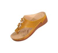 KHIRVWL Sandali Donna Estive Sandali Punta Aperta Moda Pantofole Ortopediche Estive Con Tacco Comode Plateau Ciabatte Antiscivolo Scarpe Spiaggia Aperte Per il Tempo Libero Dopo Spiaggia