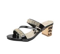 KHIRVWL Sandali Donna Grandi Dimensioni Tacco Medio e Punta Rotonda 2025 Offerte di Primavera Sandali on Zeppa Vintage Moda Scarpe Sportivi Trekking Per Serate Eventi Speciali Regalo