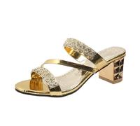 KHIRVWL Sandali Donna Grandi Dimensioni Tacco Medio e Punta Rotonda 2025 Offerte di Primavera Sandali on Zeppa Vintage Moda Scarpe Sportivi Trekking Per Serate Eventi Speciali Regalo