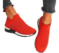 KHIRVWL Scarpe Ortopediche Donna Senza Lacci Morbida Sneakers Scarpe da Ginnastica Traspirante Antiscivolo Leggere Scarpe da Corsa Estive Comode Comfort