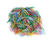 KHIRY 500 pezzi di fermagli per carta colorati, set di fermagli per carta colorati, durevoli e antiruggine, set di fermagli per carta grandi rivestiti con scatola di plastica