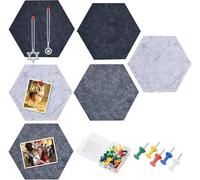 KHIRY 6 Pezzi Bacheca in Sughero, Lavagna Sughero Autoadesiva, Lavagna Sughero Fai da Te con Una Piccola Scatola di Chiodi a Sfera, Bacheca SugheroPer Appendere Foto(Stile 1)