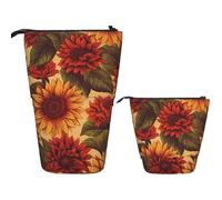 KHiry Astuccio portamatite in piedi Pop Up Portamatite Libro di vino rosso Custodia telescopica per cancelleria per ufficio Organizer in piedi Astuccio retrattile Astuccio portapenne per lavoro 7 ×