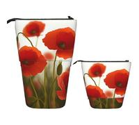 KHiry Astuccio portamatite in piedi Pop Up Portamatite Libro di vino rosso Custodia telescopica per cancelleria per ufficio Organizer in piedi Astuccio retrattile Astuccio portapenne per lavoro 7 ×