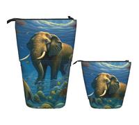 KHiry Astuccio portamatite pop-up con ciambelle, astuccio telescopico per cancelleria, per ufficio, organizer retrattile, portapenne per lavoro, 7 × 14,5 cm, Simpatico animale., Taglia unica, Da