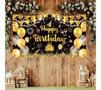 KHIRY Banner Buon Compleanno, Auguri Compleanno Striscione, Striscione Compleanno, Poster Banner Buon Compleanno per Uomini e Donne di Tutte Le età, Decorazione Festa di Compleanno