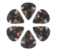 KHiry Confezione da 6 plettri per chitarra con scatola organizer per basso doberman, plettri per ukulele elettrico per chitarre acustiche, 0,96 mm