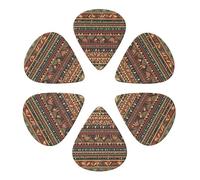 KHiry Confezione da 6 plettri per chitarra con scatola organizer per basso nativo americano, plettri per ukulele elettrico per chitarre acustiche, 0,71 mm