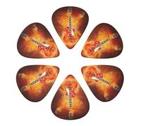 KHiry Confezione da 6 plettri per chitarra con scatola organizer per chitarra rock e basso, per ukulele elettrico, per chitarre acustiche, 0,96 mm