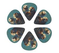 KHiry Confezione da 6 plettri per chitarra con scatola organizer per conservare lontre marine, per pittura e basso, per ukulele elettrico, per chitarre acustiche, 0,46 mm