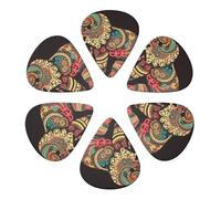 KHiry Confezione da 6 plettri per chitarra con scatola organizer per riporre bellissimi plettri per basso a forma di elefante, per ukulele elettrico, per chitarre acustiche, 0,96 mm