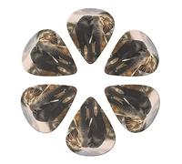 KHiry Confezione da 6 plettri per chitarra con scatola portaoggetti a forma di elefante africano tropicale per basso, per ukulele elettrico, per chitarre acustiche, 0,46 mm