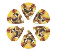 KHiry Confezione da 6 plettri per chitarra con scatola portaoggetti divertente per Kangaroo Zoo Bass Picks per ukulele elettrico per chitarre acustiche 0,96 mm