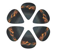 KHiry Confezione da 6 plettri per chitarra con scatola portaoggetti Onde al crepuscolo plettri per basso per ukulele elettrico per chitarre acustiche, 0,71 mm