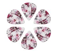 KHiry Confezione da 6 plettri per chitarra con scatola portaoggetti Paris Eiffel Tower Bass Picks per ukulele elettrico per chitarre acustiche 0,96 mm